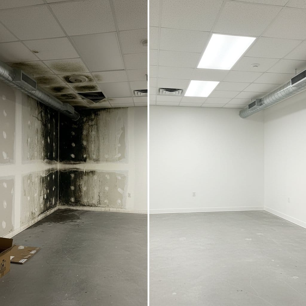 Mold Testing & Lab Reporting restoration β commercial office space of Tudor home in Paramus, NJ